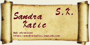 Sandra Katić vizit kartica